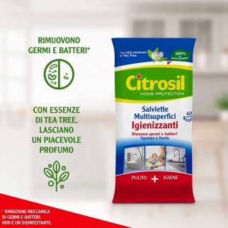 Citrosil Salviette Multisuperfici Igienizzanti con Vere Essenze di