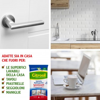 Citrosil Salviette Multisuperfici Igienizzanti con Vere Essenze di