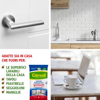 Citrosil Salviette Multisuperfici Igienizzanti con Vere Essenze di