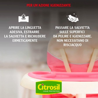 Citrosil Salviette Multisuperfici Igienizzanti con Vere Essenze di