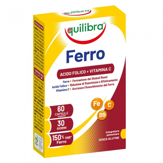 Equilibra Integratore a Base di Ferro Vitamina C e Acido Folico - Equilibra Integratore a Base di Ferro Vitamina C e Acido Folico -