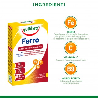 Equilibra Integratore a Base di Ferro Vitamina C e Acido Folico -