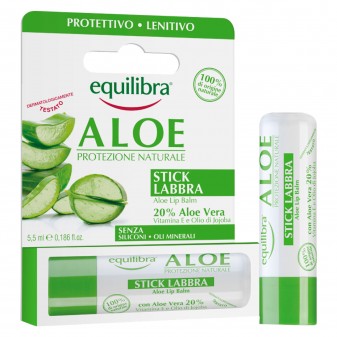 Equilibra Aloe Protezione Naturale Stick Labbra con Olio di Jojoba e