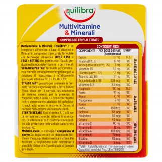 Equilibra Integratore Multivitamine&Minerali per il Benessere