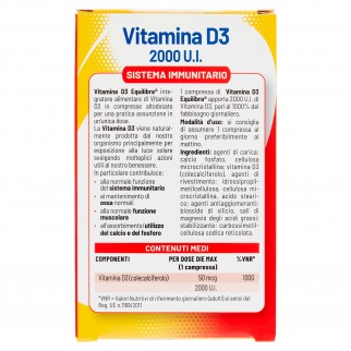 Equilibra Integratore per Ossa e Muscoli Vitamina D3 2000 U.I. -