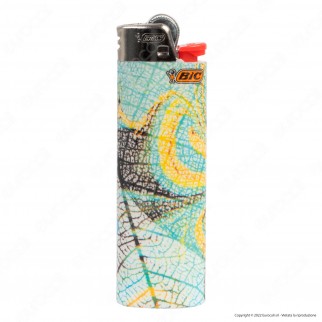 Bic Maxi J26 Accendino Grande Fantasia Leaves - Serie da 5 Accendini