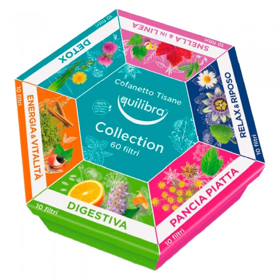 Equilibra Cofanetto Collection 10 Filtri di 6 Tipologie di Tisane - Equilibra Cofanetto Collection 10 Filtri di 6 Tipologie di Tisane -