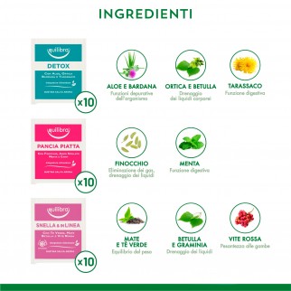 Equilibra Cofanetto Collection 10 Filtri di 6 Tipologie di Tisane -