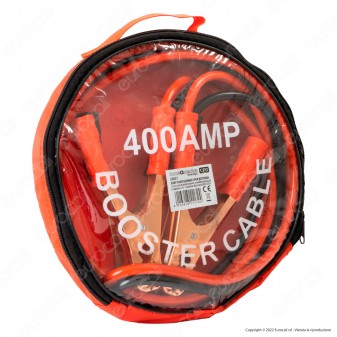 CFG Luce Quadra 400Amp Booster Cable 2 Cavi Elettrici con Morsetti