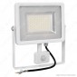 V-Tac VT-4850 PIR Faretto LED 50W Ultra Sottile Slim con Sensore Colore Bianco - SKU 5758 / 5753 / 5754 [TERMINATO]