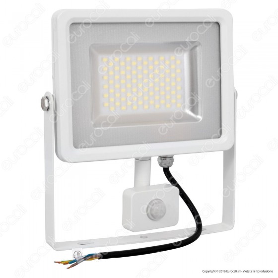 V-Tac VT-4850 PIR Faretto LED 50W Ultra Sottile Slim con Sensore V-Tac VT-4850 PIR Faretto LED 50W Ultra Sottile Slim con Sensore