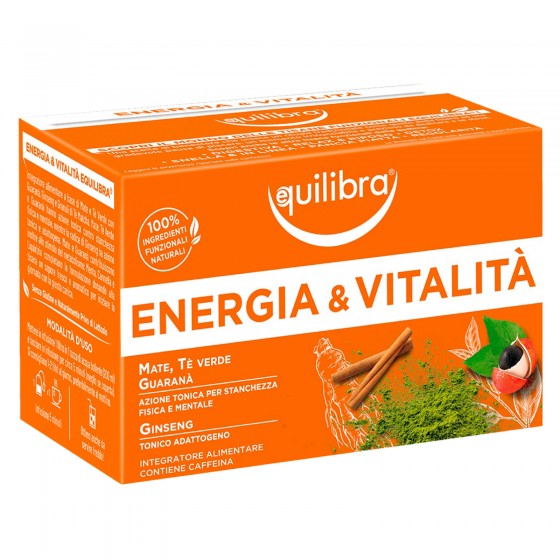 Equilibra Tisana Energia e Vitalità contro la Stanchezza con Mate e Equilibra Tisana Energia e Vitalità contro la Stanchezza con Mate e