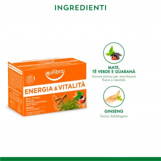 Equilibra Tisana Energia e Vitalità contro la Stanchezza con Mate e