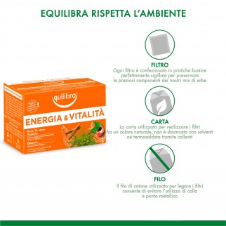 Equilibra Tisana Energia e Vitalità contro la Stanchezza con Mate e