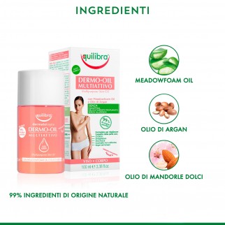 Equilibra Dermo Oil Multiattivo per Viso e Corpo con Meadowfoam Oil