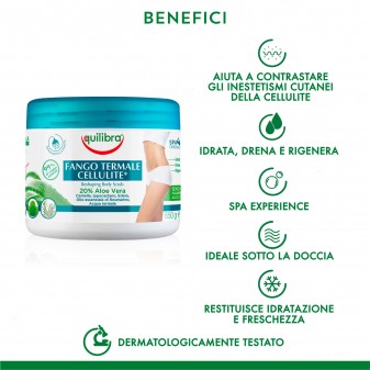 Equilibra Fango Termale Cellulite Spa Experience con Aloe Vera -