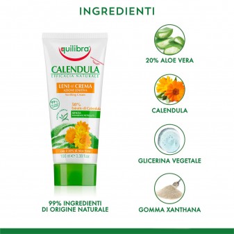 Equilibra Calendula Leni-Crema Azione Lenitiva e Idratante con Aloe