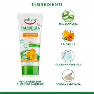 Equilibra Calendula Leni-Crema Azione Lenitiva e Idratante con Aloe