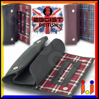 Egoist British Astuccio in Vera Pelle Portatabacco e Cartine