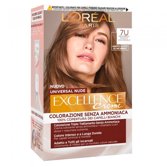 L'Oréal Paris Excellence Universal Nude Colorazione Permanente 7U L'Oréal Paris Excellence Universal Nude Colorazione Permanente 7U