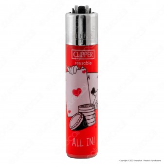 Clipper Micro Accendino Piccolo Fantasia Game Hands - Box da 48