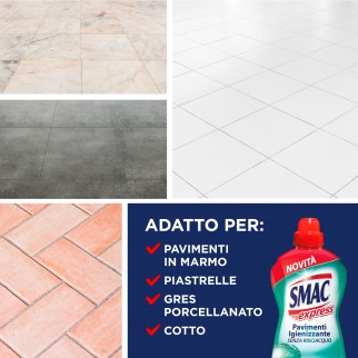 Smac Express Igienizzante Detergente Liquido per Pavimenti con