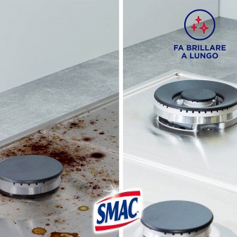 Smac Brilla Acciaio Detergente in Crema con Azione Anticalcare e