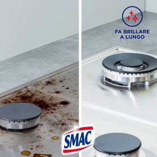 Smac Brilla Acciaio Detergente in Crema con Azione Anticalcare e