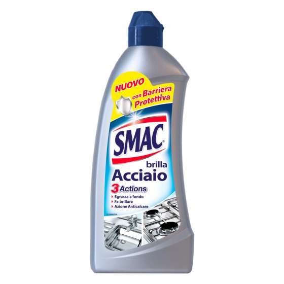 Smac Brilla Acciaio Detergente in Crema con Azione Anticalcare e Smac Brilla Acciaio Detergente in Crema con Azione Anticalcare e