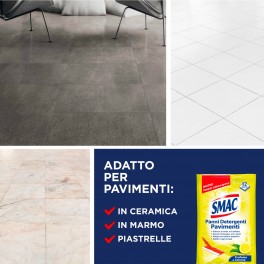 Smac Panni Detergenti Pavimenti Profumo di Limone - Confezione da 12