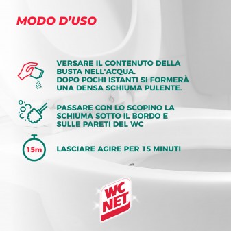 WC Net Energy Disincrostante in Polvere Schiumogena Deterge e