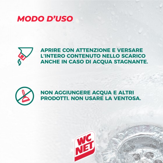 Wc Net Professional - Sturascarichi 5 Azioni in 1, Disgorgante Gel per  Scarichi Professionale, con Agenti Salvatubi e Anticalcare, 1000 ml :  : Salute e cura della persona