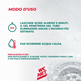 WC Net Professional Sturascarichi Turbo Gel Disgorgante Monodose -