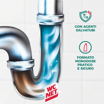 WC Net Professional Sturascarichi Turbo Gel Disgorgante Monodose -