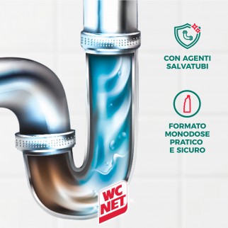 WC Net Professional Sturascarichi Turbo Gel Disgorgante Monodose -