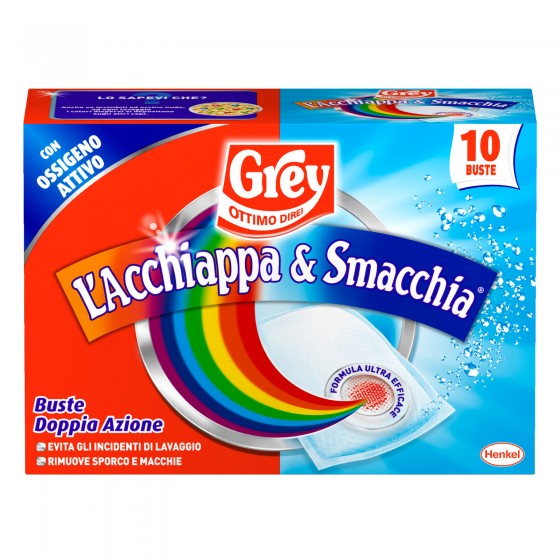Grey L'Acchiappa e Smacchia per Lavatrice Igienizzante per Capi Grey L'Acchiappa e Smacchia per Lavatrice Igienizzante per Capi