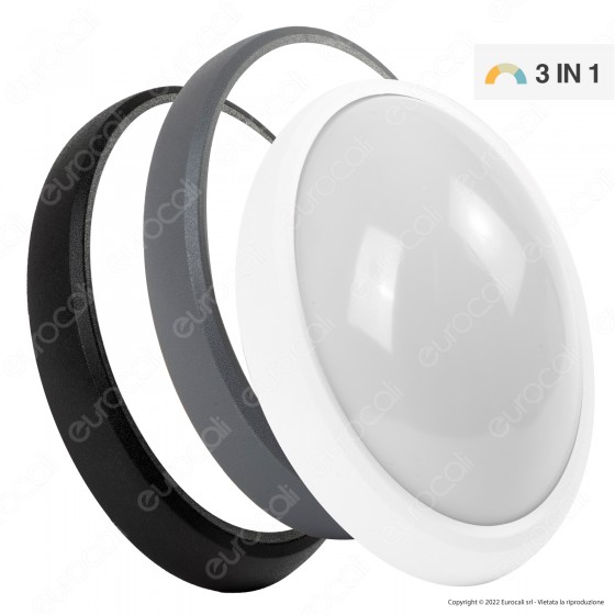 FAI Plafoniera LED Ovale 12W SMD Changing Color 3in1 da Superficie FAI Plafoniera LED Ovale 12W SMD Changing Color 3in1 da Superficie