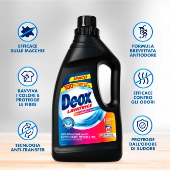 Deox Lavatrice Colorati e Scuri Detersivo Smacchiante con Formula