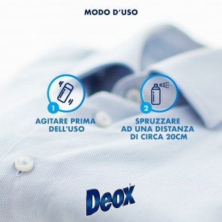 Deox Spray Deodorante per Giacche e Tessuti con Formula Antiodore -