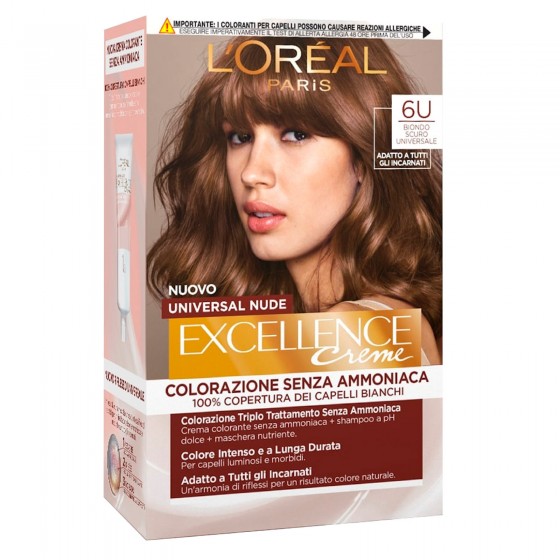 L'Oréal Paris Excellence Universal Nude Colorazione Permanente 6U L'Oréal Paris Excellence Universal Nude Colorazione Permanente 6U