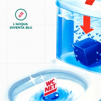 WC Net Cassetta Acqua Blu Detergente in Blocchi - Confezione da 2