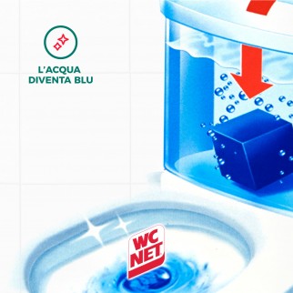 WC Net Cassetta Acqua Blu Detergente in Blocchi - Confezione da 2