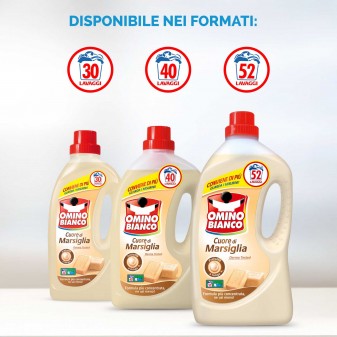 Omino Bianco Cuore di Marsiglia Detersivo Liquido - Flacone da 1,5