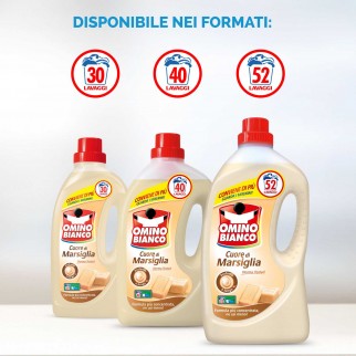 Omino Bianco Cuore di Marsiglia Detersivo Liquido - Flacone da 1,5