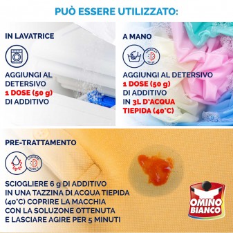 Omino Bianco Additivo Totale Color 5in1 in Polvere - Confezione da