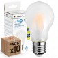 10 Lampadine LED V-Tac VT-2047 E27 6W Bulb A60 Frost Filamento - Pack Risparmio [TERMINATO]