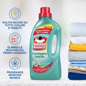 Omino Bianco Candeggina Delicata Essenza Muschio Bianco - Flacone da