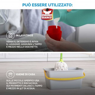 Omino Bianco Candeggina Delicata Essenza Muschio Bianco - Flacone da