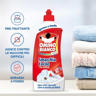 Omino Bianco 100 Più Pre-Trattante Smacchia Facile Smacchiatore