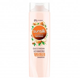 Sunsilk Shampoo Ricarica Naturale con Olio di Argan e di Mandorle per Capelli...
